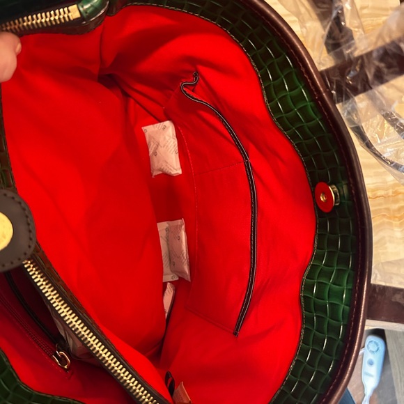 Dooney & Bourke Forest Green Woven Tote - Picture 3 of 7